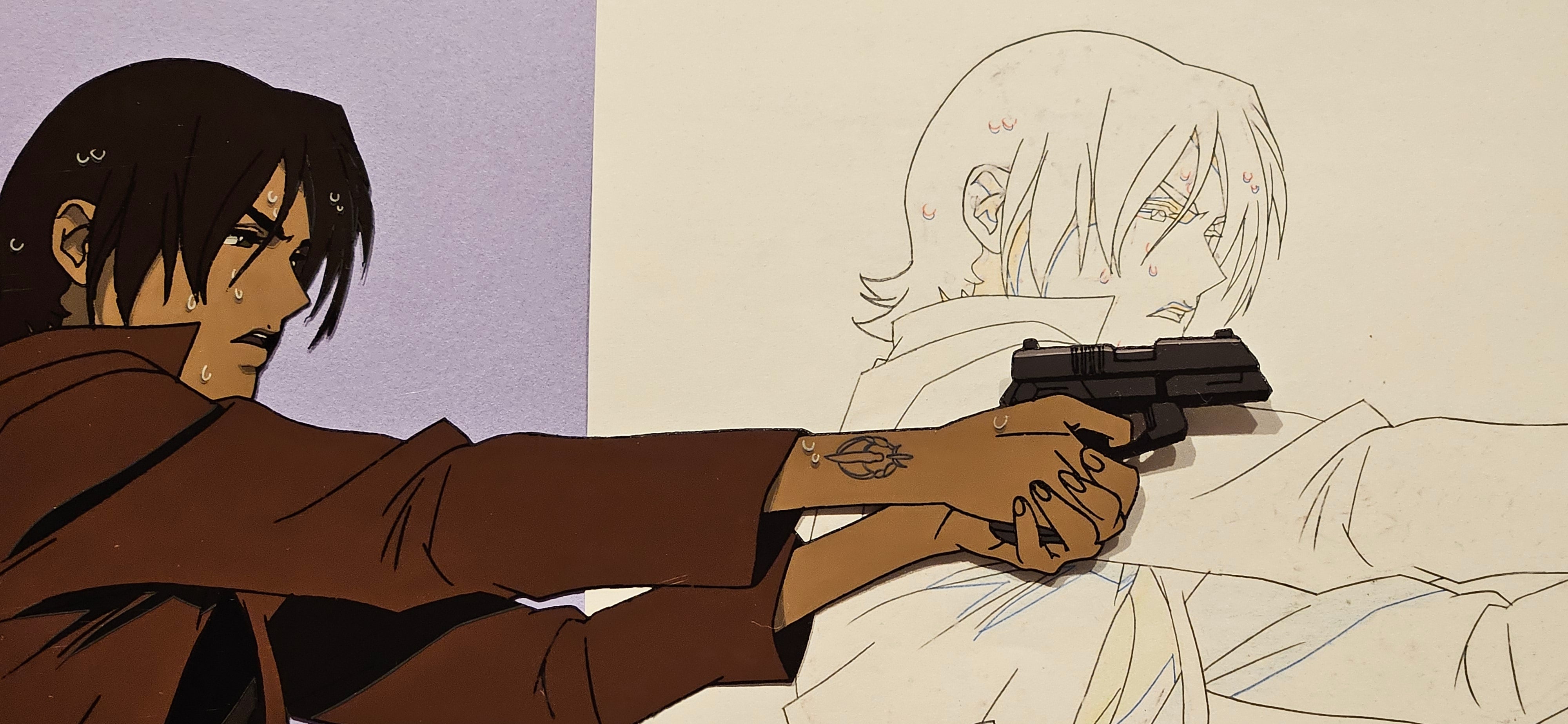 Cowboy Bebop Original Cel and Sketch (Electra Ovirowa)